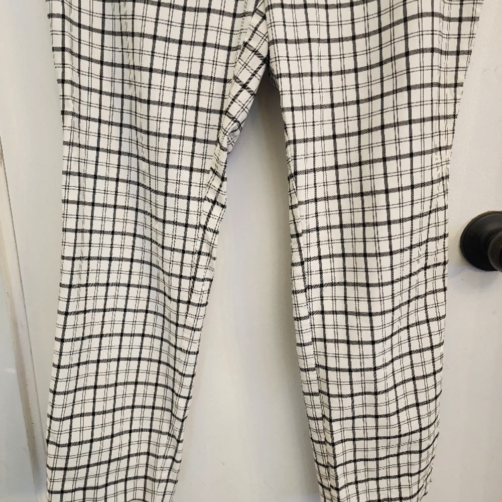Counterparts White and Black Plaid Pants Petite Large - Picture 13 of 15
